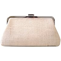 Sommerkupplung Silber und Jute Handtasche perfekt für den ganzen Tag Exklusiv online von BeccaTextile. ...