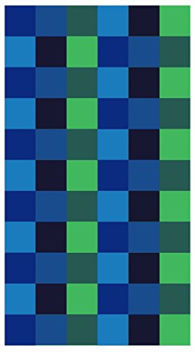 LIVING DREAMS Velours-Strandhandtuch „Check Box“ 180×90 cm blau - 2