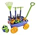 Produktbild Garden Wagon & Tools Toy Set for Kids with 8 Gardening Tools, 4 Pots, Water Pail and Spray - Great for Beach & Sand Too!, Model: , Toys & Play by Kids & Play