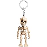 Skeleton Figure Keychain, Gift Halloween Bag Accessory and Movable Toy | Skibz