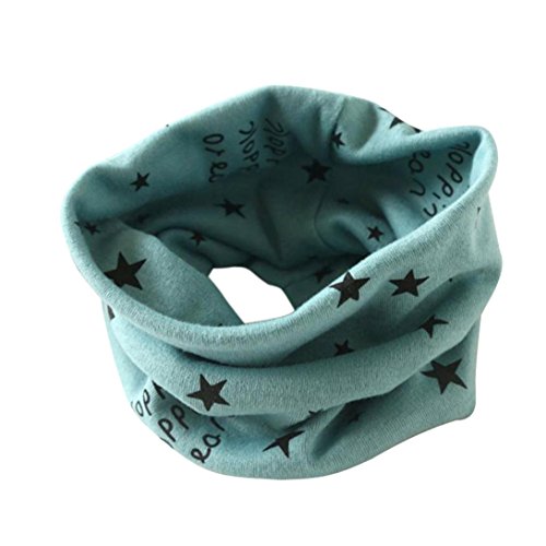Koly Autumn Winter Baby Girl Boy Collar Scarf Cotton O Ring Neckerchief Scarves (Green)