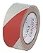 Produktbild 50 mm x 33 m Rot Weiß Hohe Sichtbarkeit Boden Hazard Lane Markierungsband QTY 1 Rolle