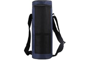 zalati Borsa per il trasporto di bottiglie con interno isolato per mantenere fresco e caldo con cinghia per bevande da viaggio picnic Carrier Tote - Blu