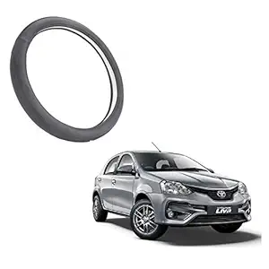 Caro Manic Microfiber Leather Auto Car Steering Wheel Cover Compatible with Etios Liva