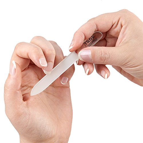 Trop Premium Glasnagelfeile inklusive hochwertigem Etui, für perfekte Nagelpflege Nagelfeile aus Glas / Kristall-Nagelfeile / Maniküre / Pediküre - 5