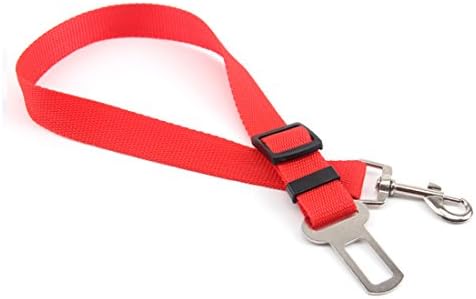 cczita Dog Seat Belt, Dog Cat Car Safety Seat Belt Harness Adjustable Leads Harness for Cars Vehicle Red