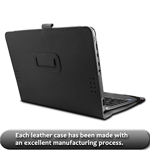 ASUS T101HA / Transformer Book T101HA Hülle Case -Infiland Slim Fit Folio PU-lederne dünne Kunstleder Schutzhülle Cover Tasche für Asus T101HA-GR004T / GR001T 10.1 Zoll Tablet-PC 2016 (mit Auto Schlaf / Wach Funktion, Tablet und Tastatur sind nicht entgehaltet)(Schwarz) - 7