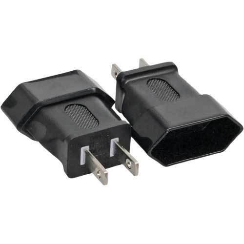 3er Set Netzadapter USA, US-Stecker 2pin auf Euro-Buchse