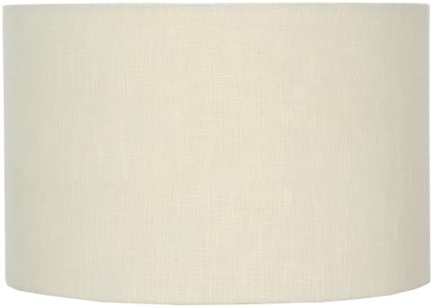 Pacific Lifestyle Double Lined Linen Drum Shade, Cream - 30cm
