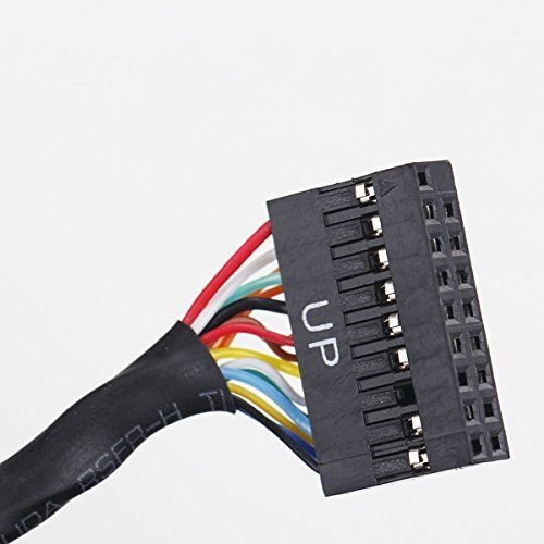 LAOMAO Desktop Computer Case Switch Interruptor de la caja de la computadora de escritorio con los puertos dobles del USB   Bot  n de la energ  a Reset   Luces del LED