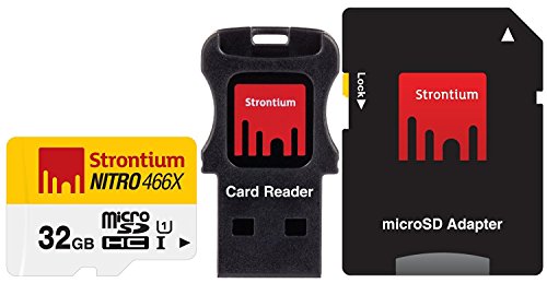 Strontium SRN32GTFU1C Nitro 466X 32GB microSDHC UHS-1 Memory Card mit Adapter und Reader - 2