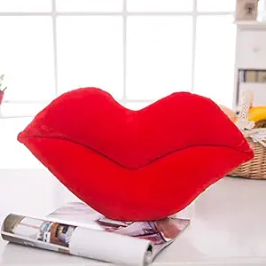 HUG N FEEL SOFT TOYS Lips Shape Pillow Teddy Bear Soft Toy | Birthday Gift for Girls/Wife, Boyfriend/Husband, Soft Toys Wedding for Couple Special, Baby Toys Gift Items, Extra Large (50x26cm Red)