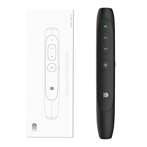 Preisvergleich Produktbild Präsentationsfernbedienung, Doosl Presenter 2.4GHz Wireless Presenter PowerPoint Klicker Darstellung Fernbedienung Zeiger - Schwarz