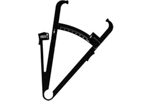 Cretty-Meet Personal Body Fat Tester Calipers with Manual and Body Fat Charts Fitness Measure - Black
