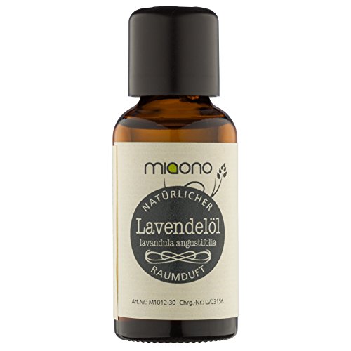 Lavendelöl - 100% naturreines, ätherisches Öl (30ml) von miaono (Glasflasche)