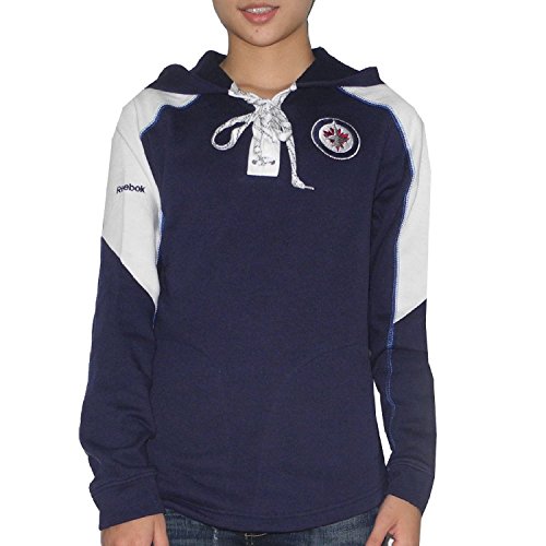 NHL Winnipeg Jets Womens Hockey Jersey with Embroidered Logo Small Dark Blue