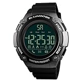 AchidistviQ-Outdoor-Armbanduhr mit Bluetooth, wasserdicht, für Anrufe, Wecker, digital, Titanfarben