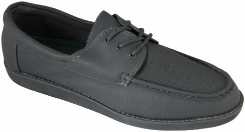 Men's Superb Quality Leather Lawn Bowls Shoes Grey (12 UK)