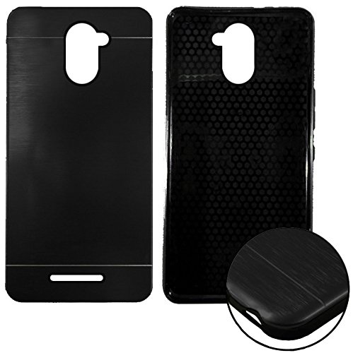 PLANETMOVIL BQ AQUARIS V funda carcasa METALICA EN NEGRO en aluminio PLANETMOVIL BQ AQUARIS V funda carcasa METALICA EN NEGRO en aluminio