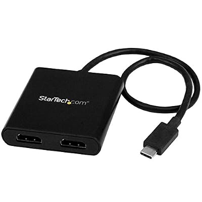 StarTech.com MST hub - 2 ports - Splitter USB Type-C vers 2x HDMI - 4K - Compatible Thunderbolt - Répartiteur USB C HDMI - Splitter HDMI