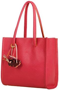 Women's Bag, Women Tote , Candy Colors Flowers Girls Handbags Pu Leather Shoulder Bag Candy Color Flowers Women Tote Fashion Elegant (Size:29cm*27cm*9cm, Red)