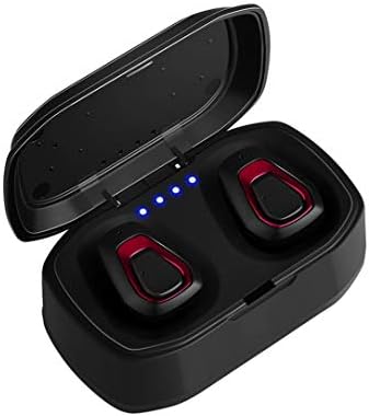 Sairis Bluetooth Earphone Pair Mini Earpiece Wireless Headphone With Charging Box Cordless Earbuds Hands Free Headset(red)