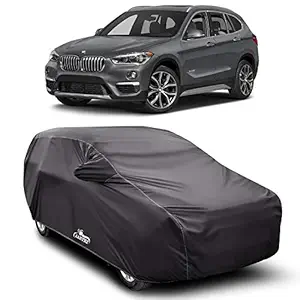 ROYALS CHOICE Water Resistant Car Cover for BMW X1 (Gray with Mirror Pocket)