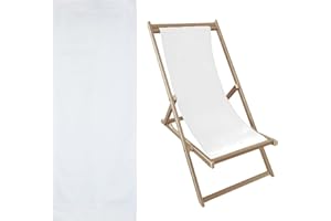 Hobbspring Telas de Repuesto para Silla de Playa, 115 x 43 cm, Lona de Repuesto, Silla Plegable para Exteriores, Tela Beige, sillas de Patio, Tela para el hogar, Silla de Playa, jardín, Patio