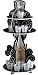 Produktbild erdbeerloft - Silvester Etagere Dekoration Glashalter, Schwarz Silber Gold