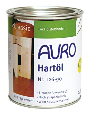 AURO Hartöl Classic Nr. 126-90 Weiß pigmentiert, 0,375 Liter