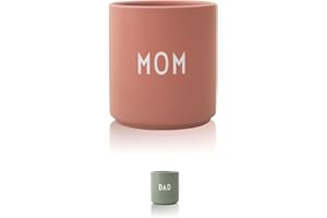 Design Letters Kubek MOM | Prezent na Dzień Matki i Urodziny | Filiżanka do Kawy dla Mamy w Porcelanie | Zaprojektowany w Danii