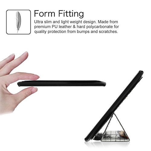 Fintie Lenovo Tab 2 A10-30 / Tab 2 A10-70 / Tab 3 10 Plus Hülle – Ultra Slim Superleicht Schutzhülle Tasche mit auto Sleep / Wake Funktion für Lenovo Tab 2 A10-30 / A10-30L / A10-30F / Tab 2 A10-70 / A10-70L / A10-70F / TAB3 10 Plus / Tab 3 10 Business 10,1 Zoll Tablet, Landkarte Design - 5
