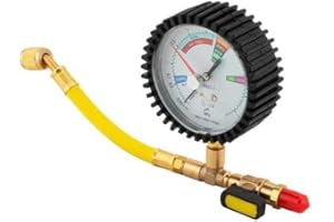 3S SuperSamaStore Manometro Professionale per Azoto, Attacchi 1/4'' Sae con Rubinetto per Prova Tenuta Circuito