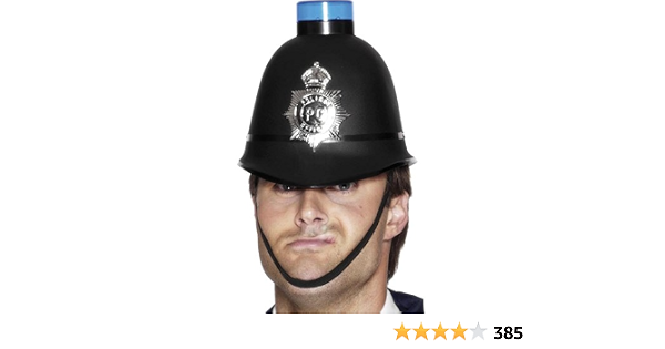Smiffys Police Helmet with Flashing 