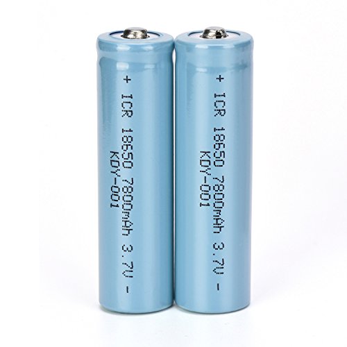 Batterie 2PCS Batterien Set Für Taschenlampe sunnmi 3.7V 5800mAH Li-Ion aufladbare 18650 (65mm x 18mm, Blau)