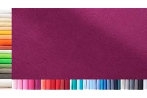 1buy3 Tessuto a Costine XXL al Metro | Doppio: Larghezza 75cm | Semplice: Larghezza 150cm|Colore: 29 Porpora | Lunghezza 1m |96% Cotone 4% Elastane | Oltre 50 Colori tra Cui Scegliere | Jersey