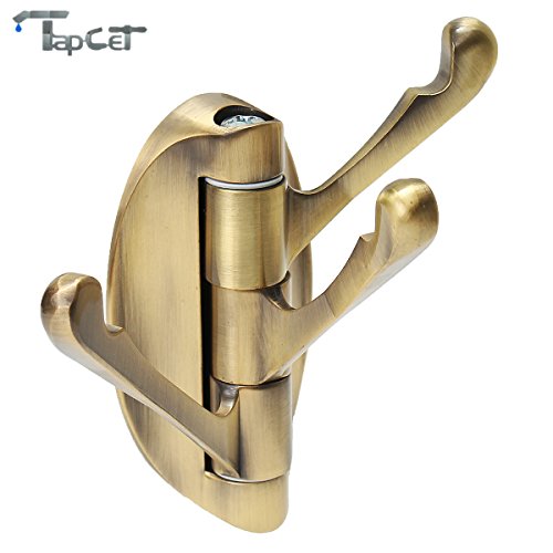 TAPCET Patère Portemanteau Crochets Patères Solide Patère De Porte pour Chambre, Salle de bains, Cuisine, Parlor etc bronze