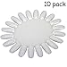 Teenxful Oval Acrylic Nail Art False Tips Practice Wheel Polish Color Display Chart Board (Set of 10, Nature White)