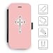 Produktbild Flip PU-Leder-Etui mit Kreditkartenfächern // Q09420610 Christliches Kreuz X Baby Pink // sony xperia e5 2016