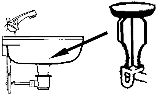 Sanitop-Wingenroth Waschbeckenstöpsel | Chrom | Abfluss-Stopfen aus Metall | Excenterstopfen | 64 mm - 2