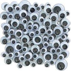 Le Géant de la fête Yeux mobiles 3 tailles ( environ 110 pièces ) - noir