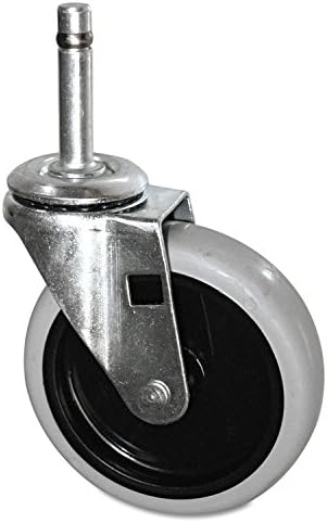 Replacement Swivel Bayonet Casters, 4" Wheel, Thermoplastic Rubber, Black