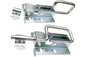KEYMET Verrou de porte/portail à pêne coulissant En métal galvanisé argenté 120/12 Pour porte en sections