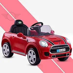 GoodLuck Baybee Electric Ride on Car for Kids with Rechargeable Battery,Music,Lights Baby Toy Car with R/C Jeep Racing Car| Battery Operated Ride on Motor Car for Kids (Cooper_Red)