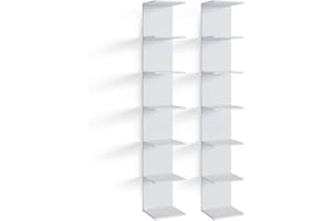 Vicco Étagère Murale Paolo, Blanc, 28x190cm Lot de 2