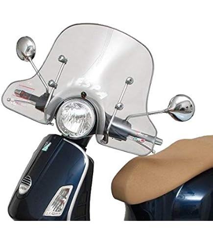 Vélos de Sport Scooter Pare-Brise Protecteur de déflecteur pour Vespa LX 150 125 50 LX125 LX150 LX50 GT200 GT 200 GTS250 GTS300 GTS 250 300 125 Super Sport Bj pièces de Moteur (Clair