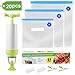 Produktbild Uarter Sous Vide Staubbeutel Kit 15 BPA-frei Vakuumbeutel (3 Größen), 1 Handpumpe und 1 Sous Vide Tasche Abdichtung Clip, wiederverwendbar, einfach, praktisch zur Aufbewahrung von Nahrungsmitteln