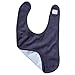 New Bella Canvas Baby Cotton Rib Reversible Bib Navy/ Baby Blue One Size