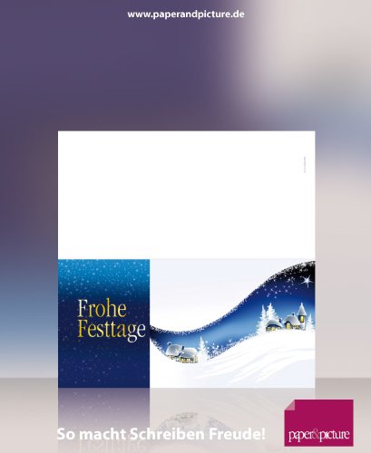 Preisvergleich Produktbild Weihnachtskarten mit Umschlag WEIHNACHTSNACHT, 50 Stück+ 50 Kuverts