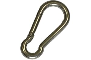 SUNLOAD Feuerwehr-Karabiner Edelstahl rostfrei Karabinerhaken 10 Stück (7 x 70)
